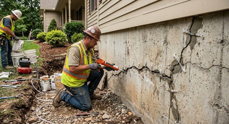 Cracked Foundation Repair in Riverton, UT