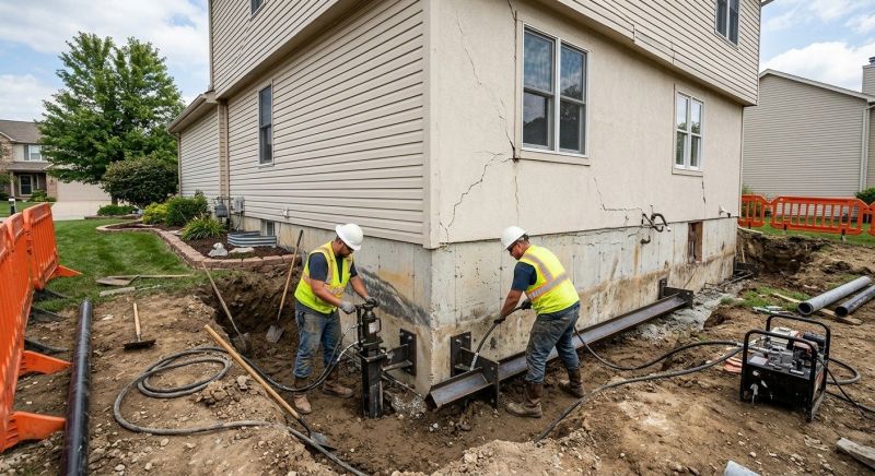 Sinking Foundation Repair in Draper, UT